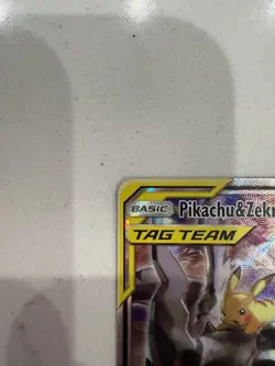 Pokemon Card - Pikachu And Zekrom GX promo SM168 Black Star Full Art Holo LP/NM - Image 3