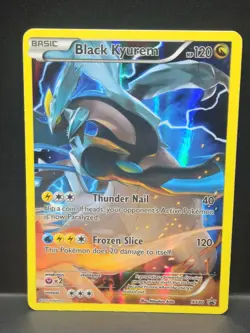 Pokemon TCG Black Kyurem XY80 Full Art Black Star Holo - Image 1