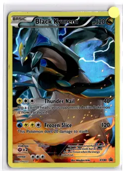 Pokemon TCG Black Kyurem XY80 (Full Art) Black Star Promo Holo Moderate Play - Image 1