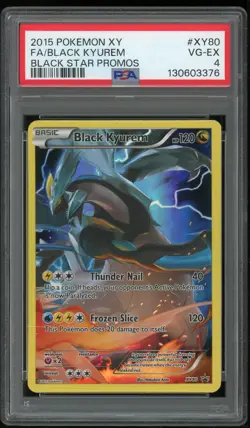 Pokemon TCG Black Kyurem Holo Black Star Promo Full Art XY80 PSA 4 VG-EX - Image 1
