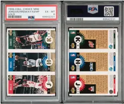 Michael Jordan/Hardaway/Kemp PSA 6 EX/MT - 1996 Collector’s Choice Gold Cards - Image 2
