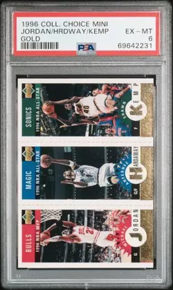 Michael Jordan/Hardaway/Kemp PSA 6 EX/MT - 1996 Collector’s Choice Gold Cards - Image 4