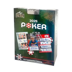 2025 Leaf Metal Poker Hobby Box 6 Autograph AUTO Trading Cards - FACTORY SEALED - Image 1