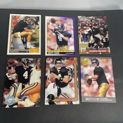 Brett Favre Rookie Lot Of 6 Cards NFL HOF - Image 1
