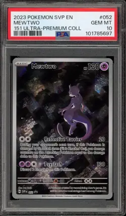 Pokemon Mewtwo 151 Ultra-Premium Coll. Promo SVP EN 052 PSA 10 Gem Mint - Image 1