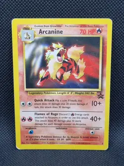 Pokemon Card - Arcanine #6 WOTC Black Star Promo - Non Holo Damaged #3 FreePost - Image 2