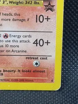 Pokemon Card - Arcanine #6 WOTC Black Star Promo - Non Holo Damaged #3 FreePost - Image 5