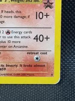 Pokemon Card - Arcanine #6 WOTC Black Star Promo - Non Holo - Damaged #1FreePost - Image 5