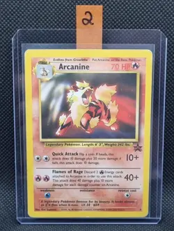Pokemon Card - Arcanine #6 WOTC Black Star Promo - Non Holo Damaged #2 FreePost - Image 1
