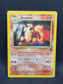 Pokemon Card - Arcanine #6 WOTC Black Star Promo - Non Holo Damaged #2 FreePost - Image 2