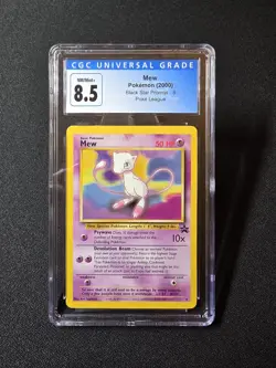 Pokemon TCG 2000 Mew 8 WOTC Black Star Promo Card Graded CGC 8.5 - Image 1