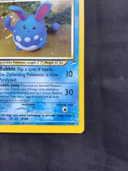 Pokemon Cards: Neo Destiny Rare Holo: Light Azumarill 13/105 - Image 5