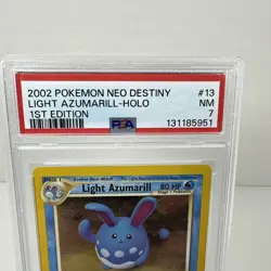 2002 Pokemon Light Azumarill Holo Rare 13/105 Neo Destiny - PSA 7 First Edition - Image 2