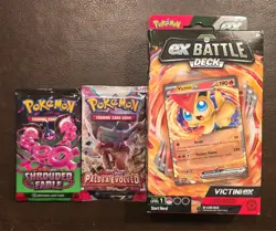Pokemon TCG: Scarlet and Violet & ex Battle Deck Victini (3 Item Card Lot) - Image 1