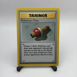 Pokemon Flute 86/102 Base Set Uncommon (Shadowless) Pokemon Card 1999 LP - Image 1