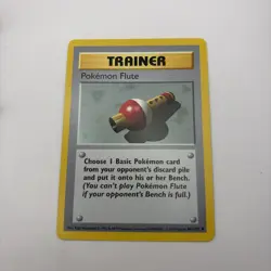 Pokemon Flute 86/102 Base Set Uncommon (Shadowless) Pokemon Card 1999 LP - Image 2