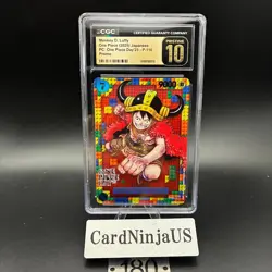 CGC PRISTINE 10 Luffy P-110 ONE PIECE Premium Card Collection ONE PIECE DAY 25 - Image 1