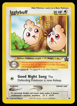Igglybuff 36 WOTC Black Star Promo Pokemon Card - Image 1