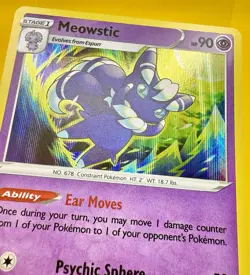 Meowstic 061/163 Holo Rare Battle Styles Pokemon Card NM - Image 3