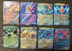 Pokemon TCG Lot of 8 Double Rare EX Cards DRI Destined JTG PFL Flames BLK WHT - Image 1