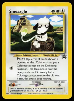Smeargle 32 WOTC Black Star Promo Pokemon Card - Image 1
