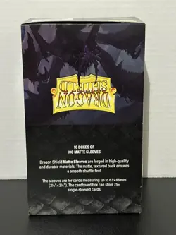 Dragon Shield Matte Clear Standard Size 100 Card Sleeves Display Box Case 1000 - Image 2