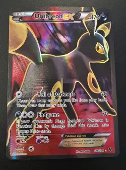 Pokemon Umbreon XY Fates Collide Holo Card 119/124 Ultra Rare Full Art NM-/LP+ * - Image 1