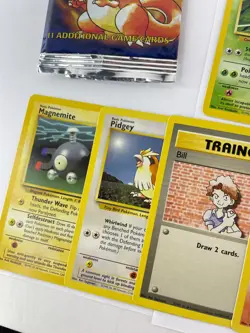 Pokemon - Base Set OPENED Pack - Charizard Artwork Long Crimp - 11 Cards - NM - Image 5