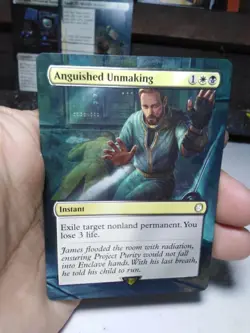 Anguished Unmaking MTG Fallout Hand Painted Borderless Extended Full Altered Art - Image 2