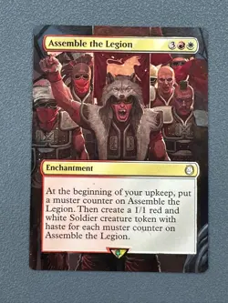 Assemble the Legion 163 MTG Fallout Hand Painted Borderless Extended Altered Art - Image 1