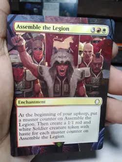 Assemble the Legion 163 MTG Fallout Hand Painted Borderless Extended Altered Art - Image 2