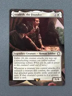 Aradesh, the Founder MTG Fallout Hand Painted Borderless Extended Altered Art v - Image 1