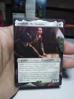 Aradesh, the Founder MTG Fallout Hand Painted Borderless Extended Altered Art v - Image 2