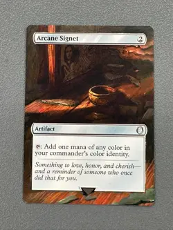Arcane Signet #752 MTG Fallout Hand Painted Borderless Extended Full Altered Art - Image 1