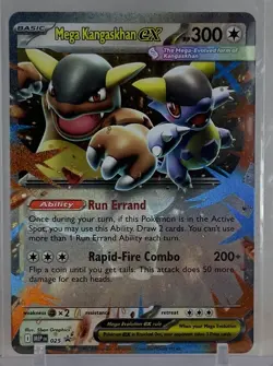 Mega Kangaskhan ex 2025 Pokemon TCG #025 Mega Evolutions Black Star Promo Holo - Image 1