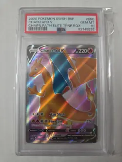Charizard V Champions Path Pokemon Sword & Shield Black Star #SWSH050 PSA 10 GEM - Image 1