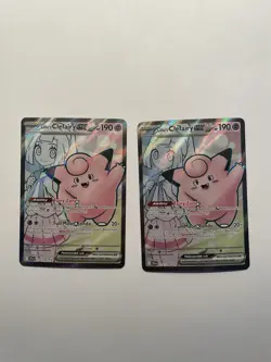 (2)Pokemon TCG Lillie’s Clefairy ex 173/159 SV09: Journey Together Ultra Rare NM - Image 1
