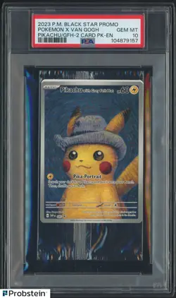 Pokemon Pikachu with Grey Felt hat Van Gogh 085 Graded Sealed Promo PSA 10 - Image 1