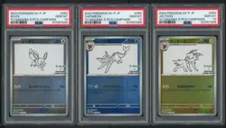 PSA 10 SET OF 9 YU NAGABA UMBREON EEVEE SYLVEON JAPANESE PROMO POKEMON SVP - Image 3