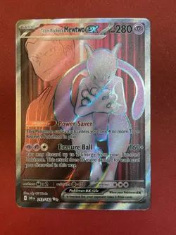 Pokemon TCG Team Rockets Mewtwo EX 213/182 Full Art Destined Rivals LP - Image 1