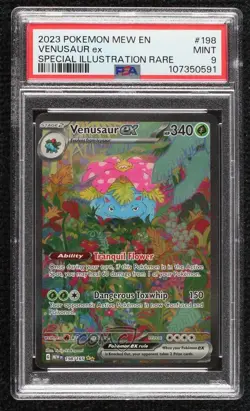 Venusaur ex Special Illustration Rare Pokemon Scarlet & Violet 151 MEW PSA 9 - Image 1