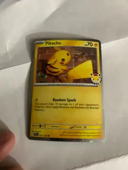 Pokemon Pikachu Promo Holo 051/162 TEF English 2026 Pokemon Day used - Image 1