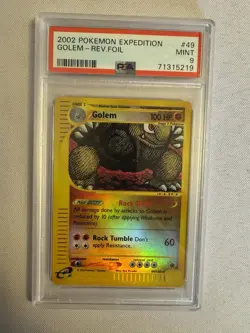 2002 Pokemon - Golem - Reverse Holo Rare - E Reader Expedition 49/165 PSA 9 MINT - Image 1