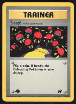 Pokemon TCG Team Rocket #79/82 Sleep! (Rocket's Secret Machine) 1st Edition NM - Image 1