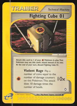 Pokemon TCG Aquapolis #121/147 Fighting Cube 01 LP - Image 1