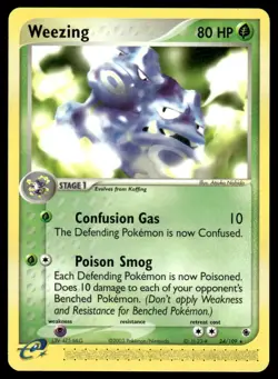 Pokemon TCG Ruby and Sapphire #24/109 Weezing LP+ - Image 1