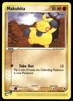 Pokemon TCG Ruby and Sapphire #58/109 Makuhita NM - Image 1