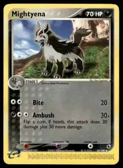 Pokemon TCG Ruby and Sapphire #42/109 Mightyena HP - Image 1