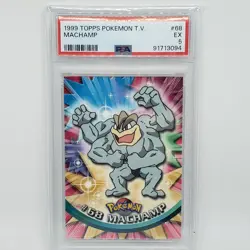 2000 Pokemon Topps Chrome Machamp #68 Pokemon T.V. - PSA 5 - Image 1