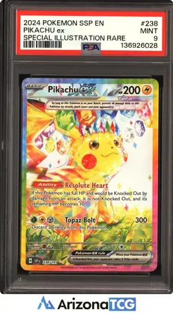 Pokemon 2024 Pikachu ex 238/191 Special Illustration Rare Surging Sparks PSA 9 - Image 1